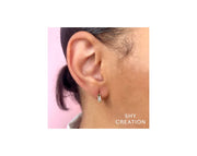 SHY CREATION - DIAMOND HUGGIE HOOP EARRINGS