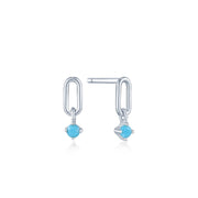 ANIA HAIE - TURQUOISE SILVER LINK STUD EARRINGS