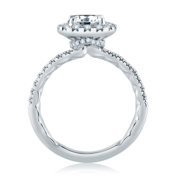 A Jaffe - Halo & Hidden Halo Diamond Engagement Ring Setting