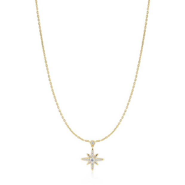 Ania Haie - Gold Plated Sparkling Nova Star Necklace
