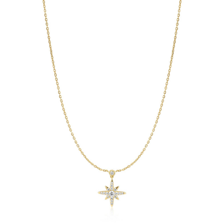Ania Haie - Gold Plated Sparkling Nova Star Necklace