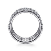 GABRIEL - 4 ROW DIAMOND RING