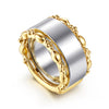 Alloy Yellow Plated Bujukan Clover And Marquise Smart Ring Enhancer