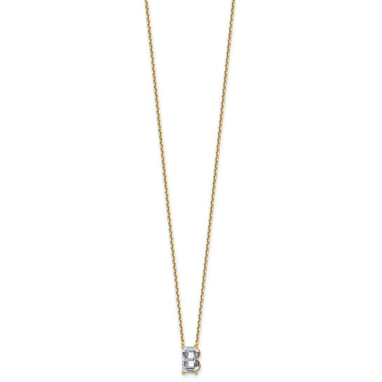 GOLD LAB GROWN DIAMOND LETTER B PENDANT