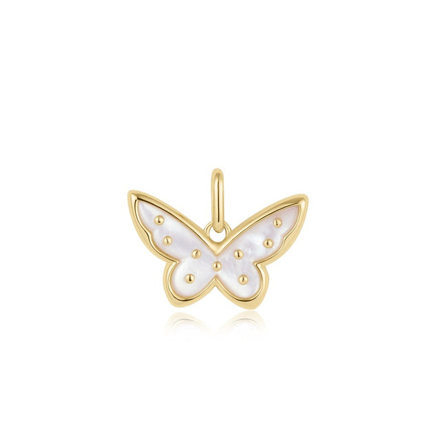 Ania Haie - Gold Mother of Pearl Butterfly Necklace Charm