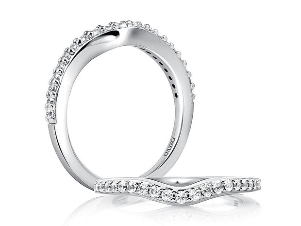 A Jaffe - Diamond Contour Wedding Band - 1/4 Ct