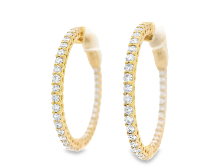 In & Out Diamond Hoop Earrings