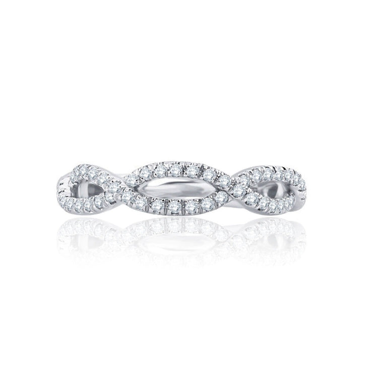 A Jaffe - Twisted Diamond Wedding Band - 1/4 Ct