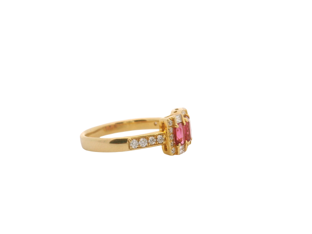 Tourmaline & Diamond Ring