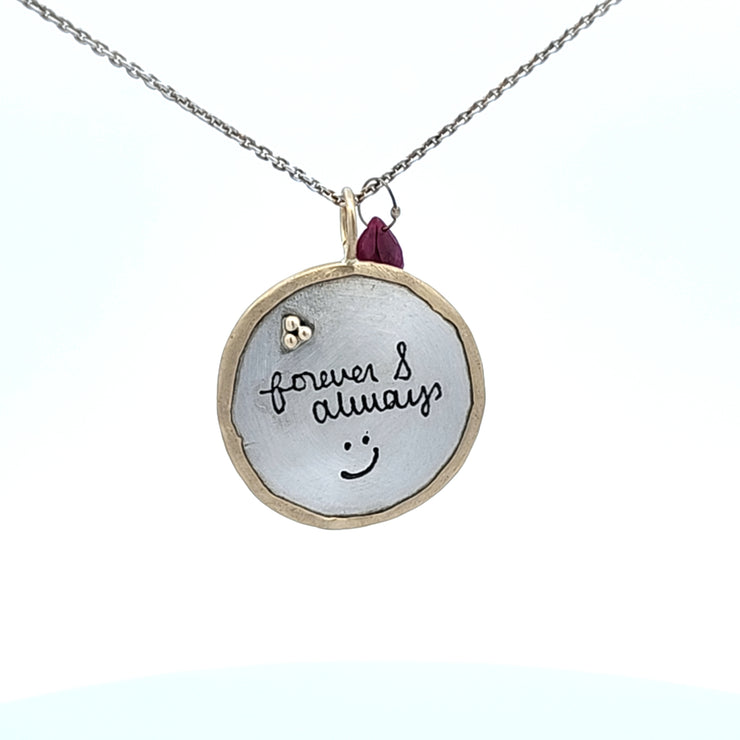 SILVER PERSONALIZED DISC PENDANT