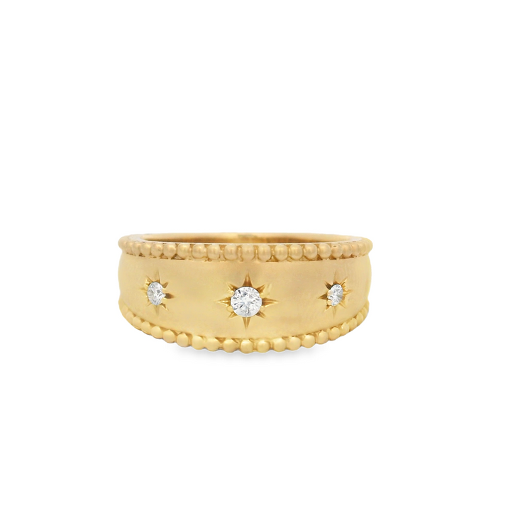 Matte Diamond Star Ring
