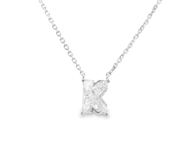 INITIAL "K" LAB GROWN DIAMOND PENDANT
