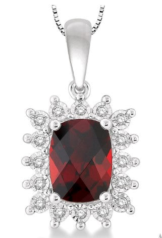 ASHI – GARNET & DIAMOND NECKLACE