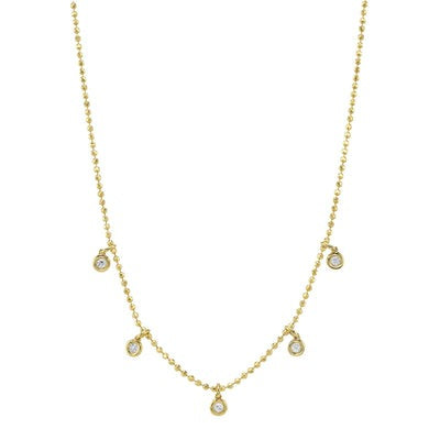 Shy Creation - Diamond Dangle Necklace