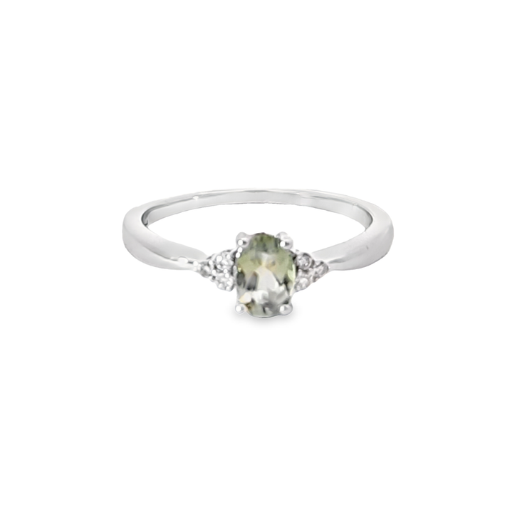 Peridot & Diamond Ring