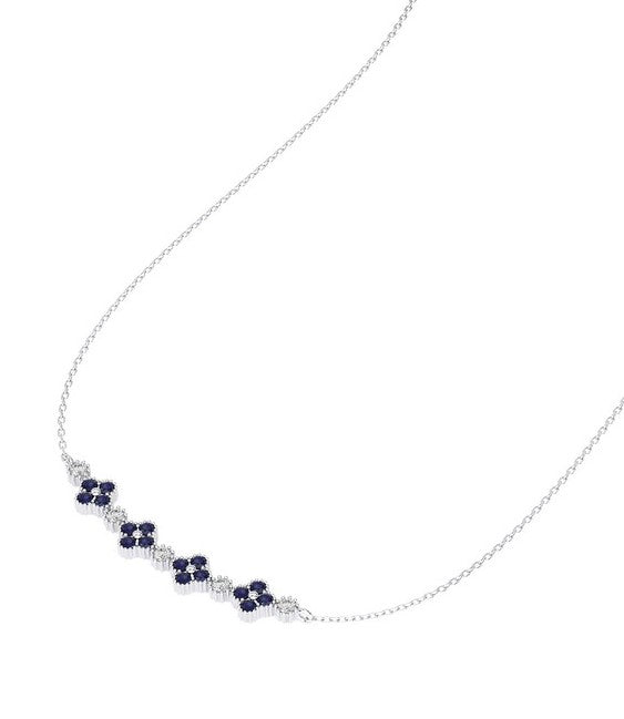 Sapphire & Diamond Clover Pendant