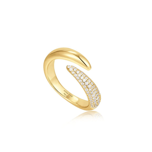 ANIA HAIE - PAVE BYPASS ADJUSTABLE RING