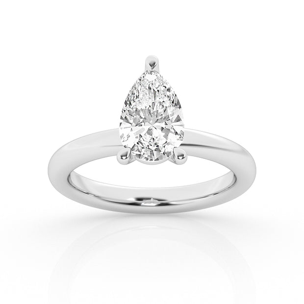 DIAMOND SOLITAIRE ENGAGEMENT RING - 1.50 PEAR CENTER