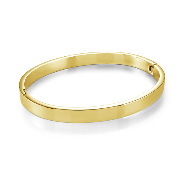 Italgem - Yellow Stainless Steel 6Mm Flat Bangle Bracelet