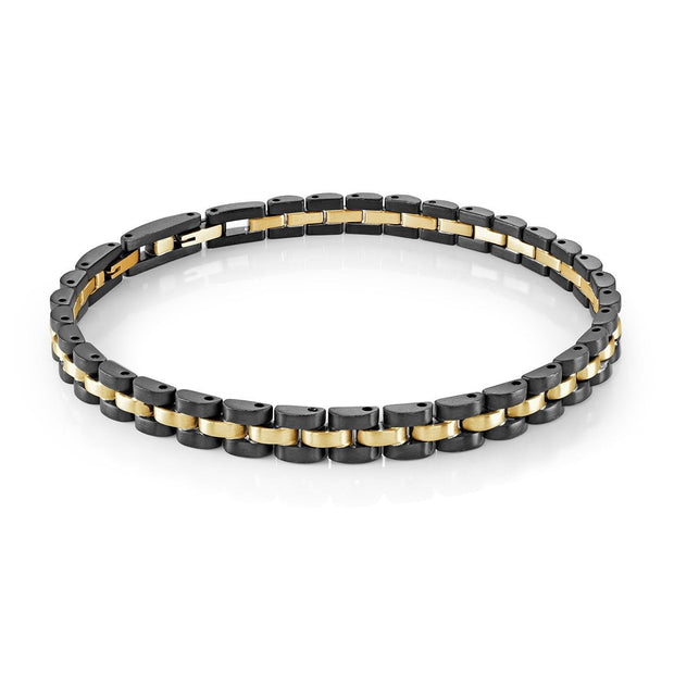 Yellow & Black Rolex Style Link Bracelet