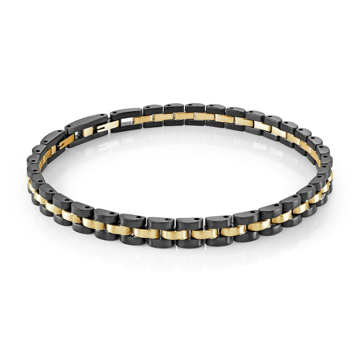 Yellow & Black Rolex Style Link Bracelet