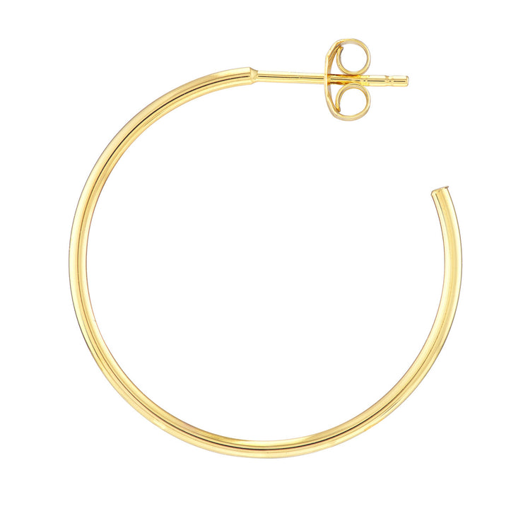 YELLOW GOLD HOOP EARRINGS