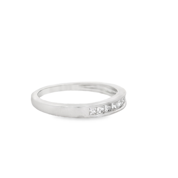 Channel Set Diamond Wedding Band