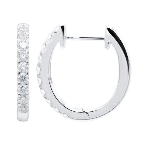 Diamond Huggie Hoop Earrings – 1/2 Ct