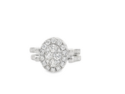 Blue & White Diamond Reversible Ring