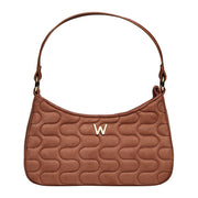WOLF - Mimi Swirl Shoulder Bag with Scarf - NUTSHELL BROWN