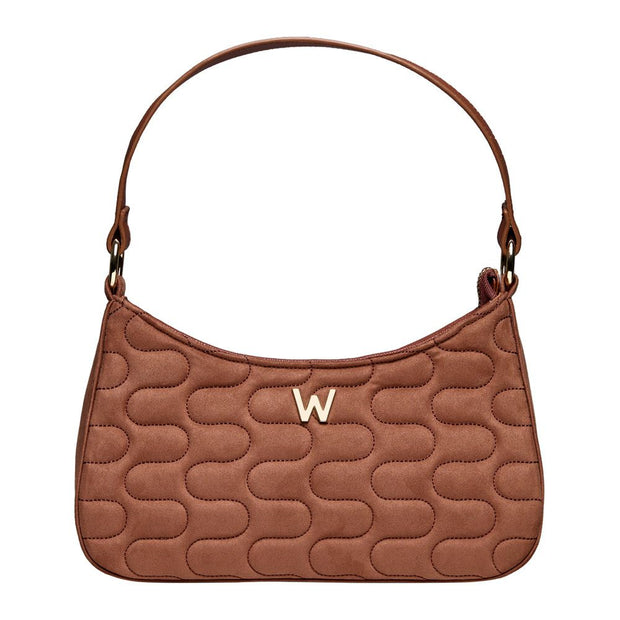 WOLF - Mimi Swirl Shoulder Bag with Scarf - NUTSHELL BROWN