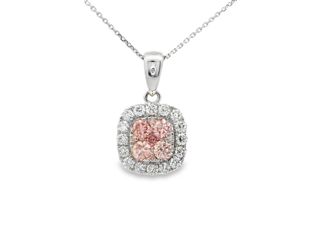 Blue & Pink Diamond Reversible Pendant