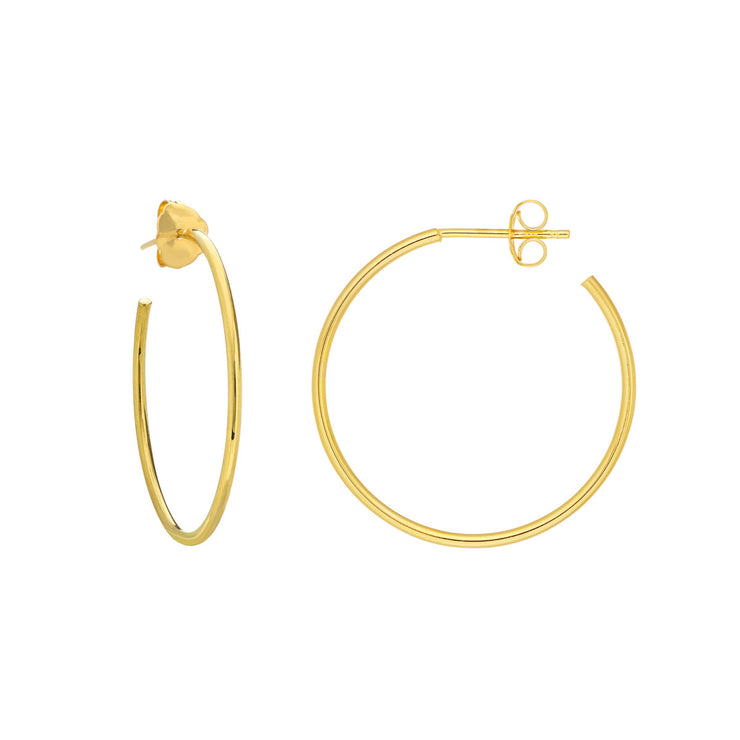 YELLOW GOLD HOOP EARRINGS