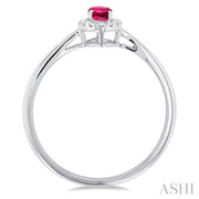 Oval Shape Pink Tourmaline & Halo Diamond Ring