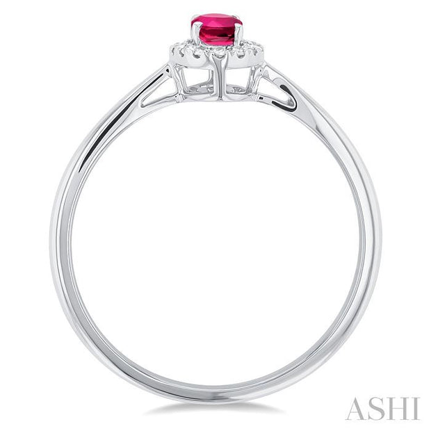Oval Shape Pink Tourmaline & Halo Diamond Ring
