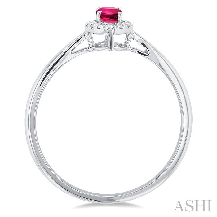 Oval Shape Pink Tourmaline & Halo Diamond Ring