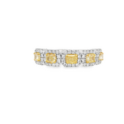 Yellow & White Diamond Band - 1 Ct