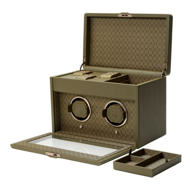 Wolf - Earth Double Watch Winder - Olive