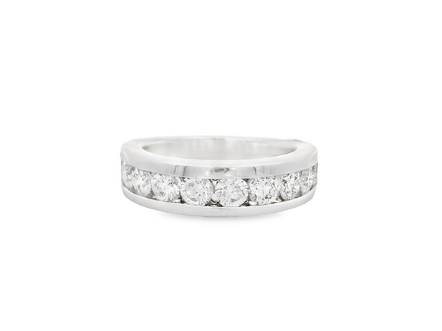 Channel Set Diamond Wedding Band - 1 1/3 Ct