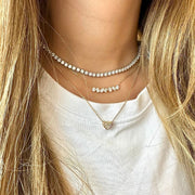 Various Shape Diamond Bar Pendant