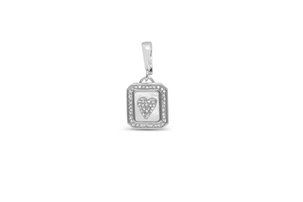 CHARM ERA - Pearl Heart Bar - Silver
