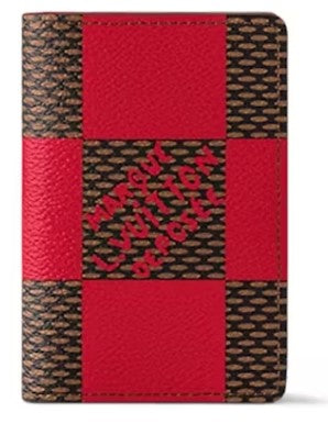 Louis Vuitton Giant Damier Red Pocket Organizer