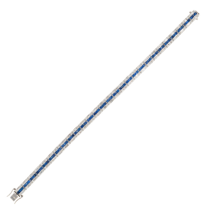 Sapphire & Diamond Tennis Bracelet