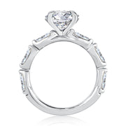 A Jaffe - Marquise Diamond Engagement Ring Settinga