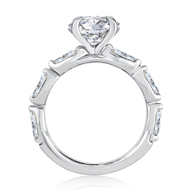 A Jaffe - Marquise Diamond Engagement Ring Settinga