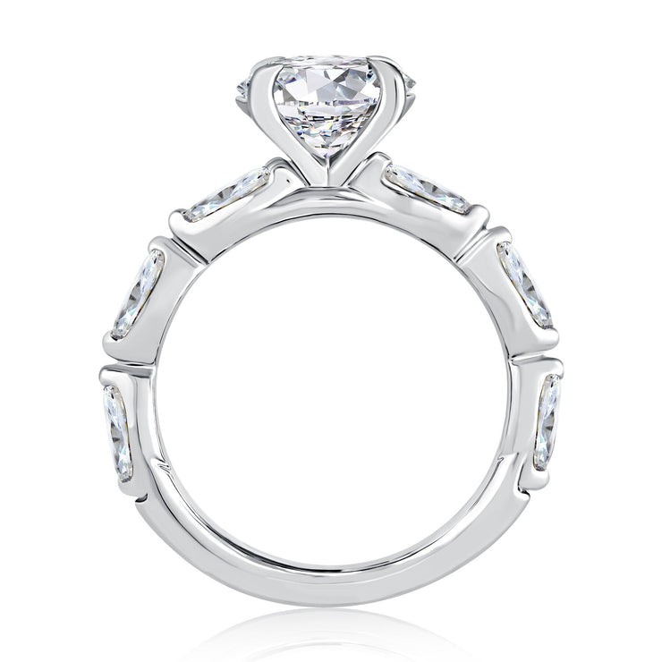 A Jaffe - Marquise Diamond Engagement Ring Settinga