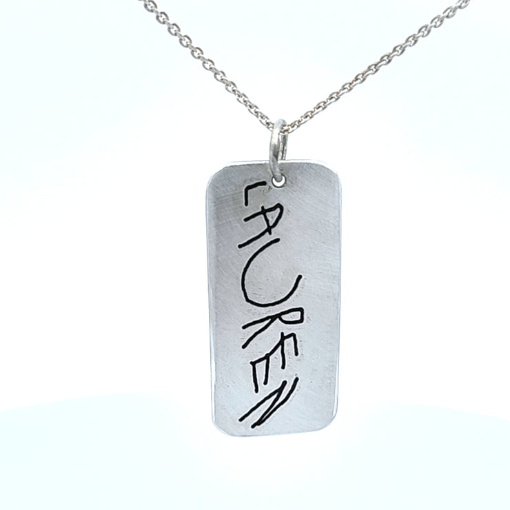 SILVER CUSTOMIZABLE DOG TAG PENDANT