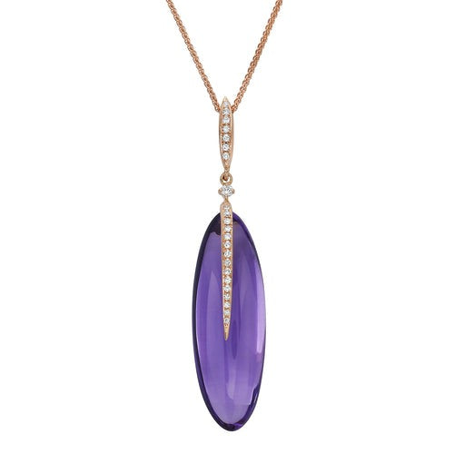 Amethyst & Diamond Pendant