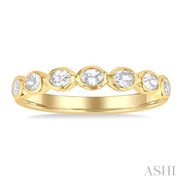 ASHI - Oval Diamond Stackable Ring