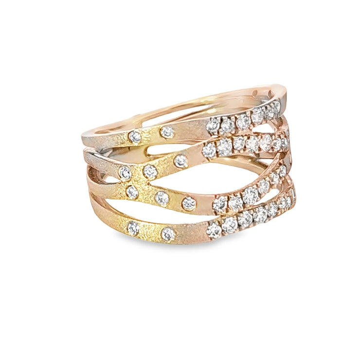 DILAMANI - MULTI ROW SCATTERED DIAMOND RING